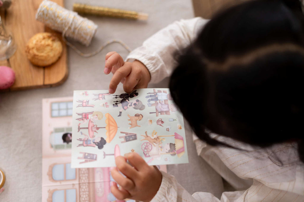 Livro de Autocolantes | Rosa & Friends | Shopping | Sticker Story
