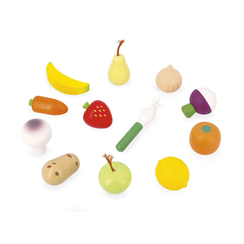 Saco Frutas e Vegetais 12 peças Janod