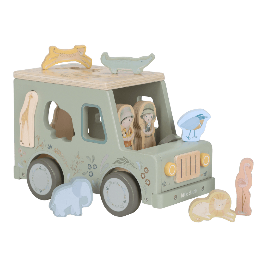 Caixa de Formas Carro Safari Friends Little Dutch - fundo branco