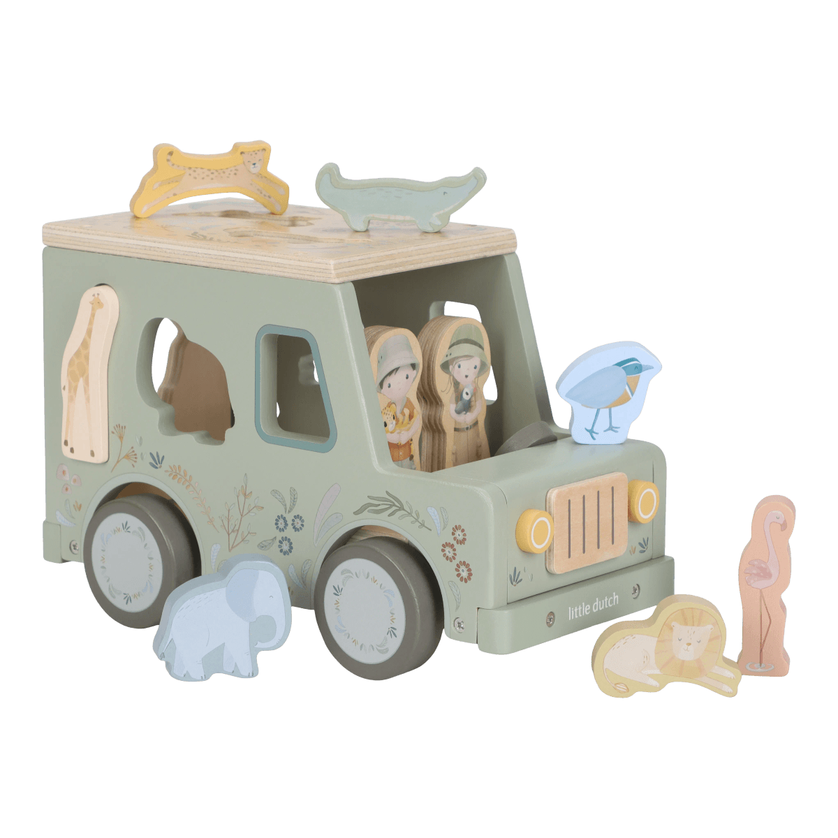 Caixa de Formas Carro Safari Friends Little Dutch - fundo branco