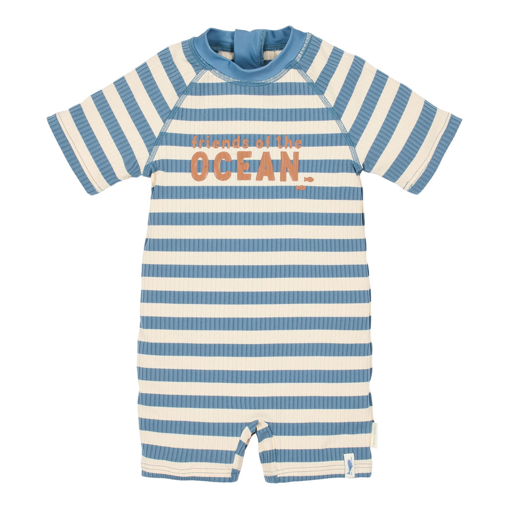 Fato de Banho | Manga Curta | Ocean Blue Stripes