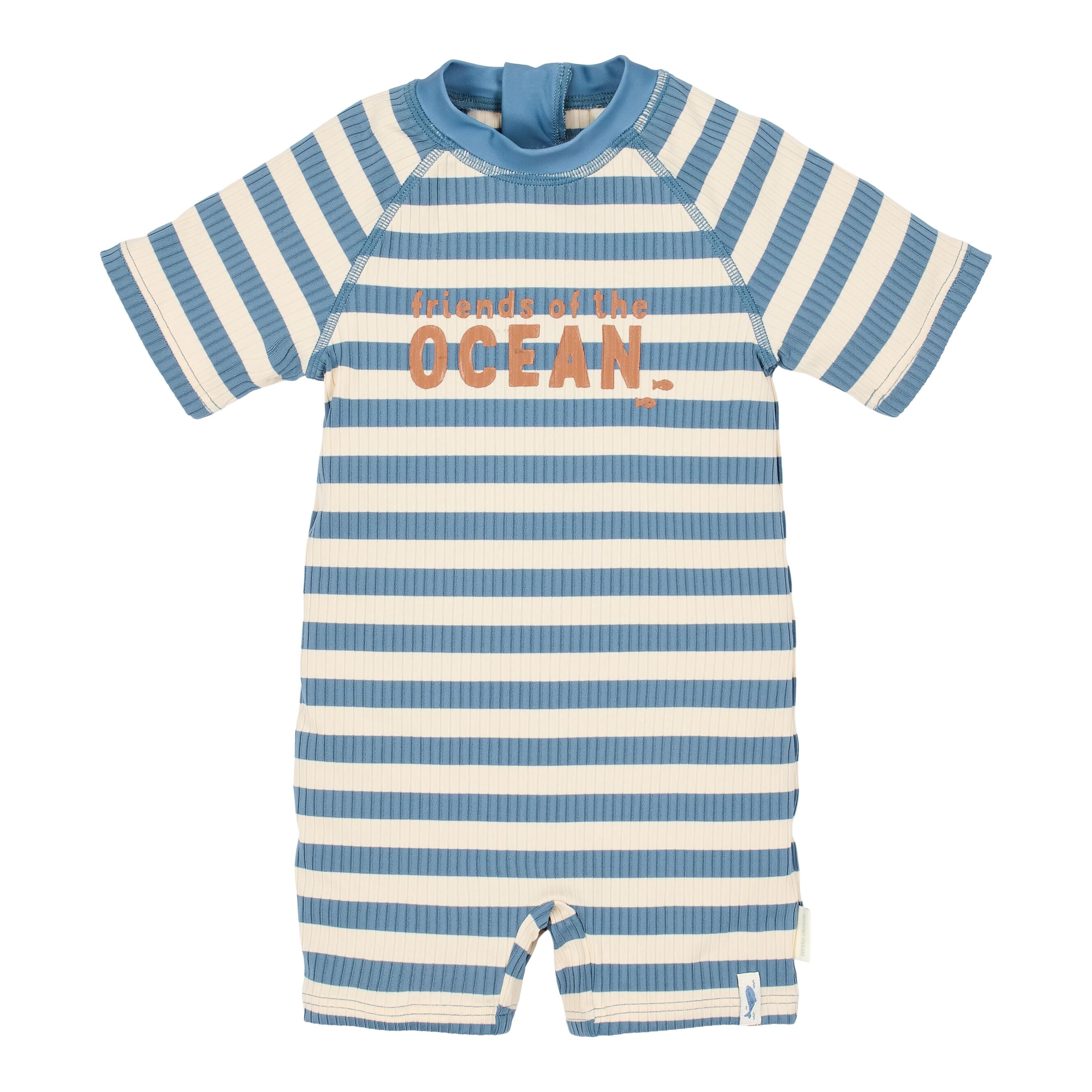 Fato de Banho | Manga Curta | Ocean Blue Stripes