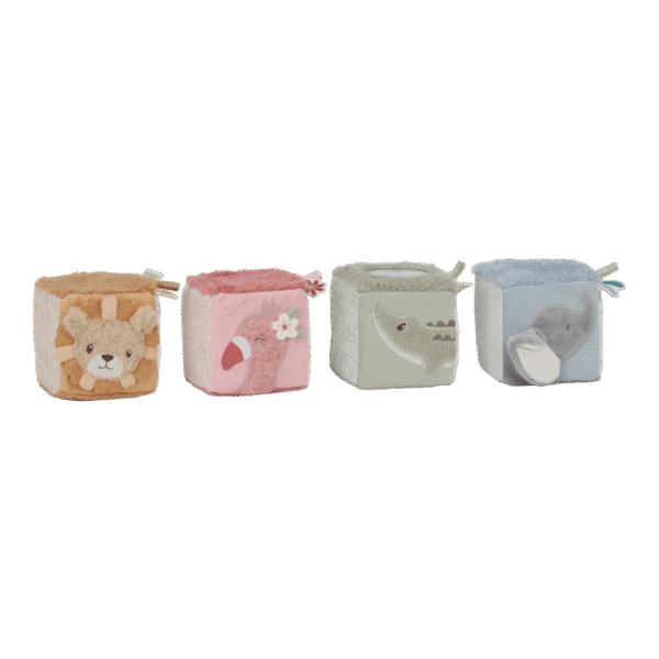 Cubos de Atividades Set de 4 Safari Friends Little Dutch - fundo branco
