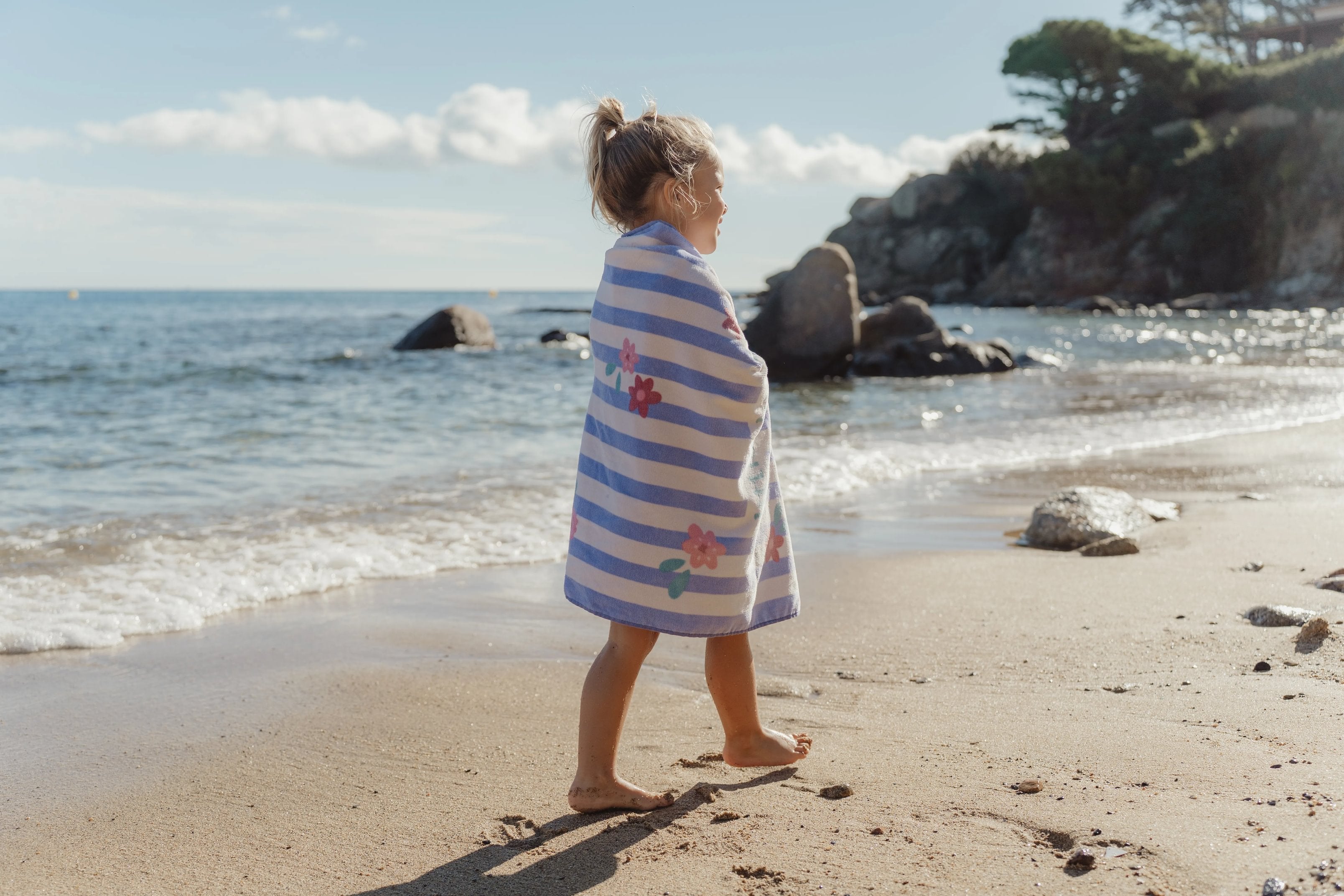 Toalha de Praia | Dreamy Purple Stripe