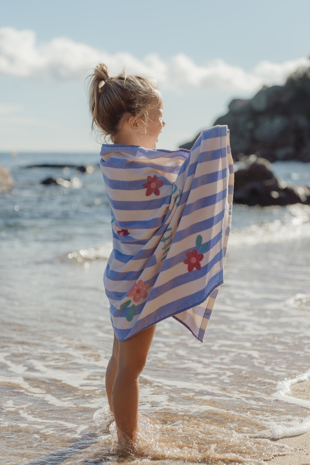 Toalha de Praia | Dreamy Purple Stripe