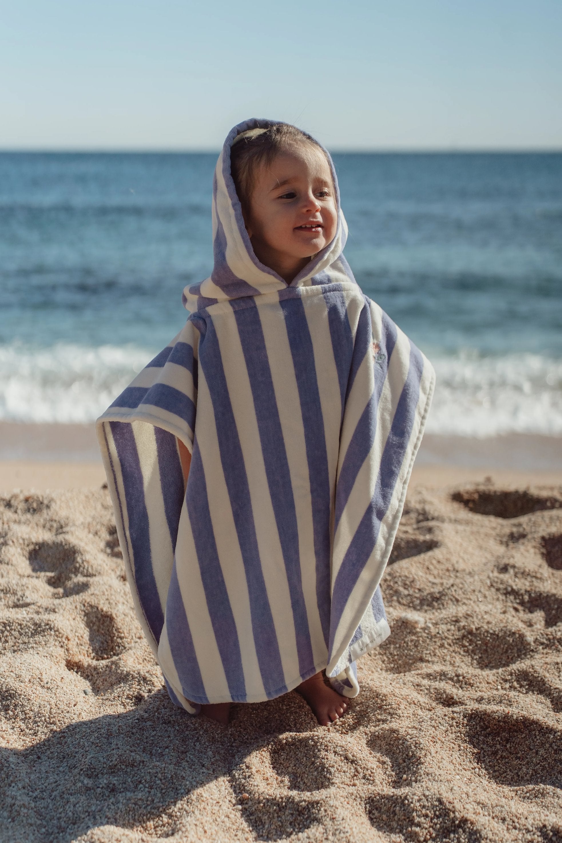 Poncho de Praia | Dreamy Purple Stripe