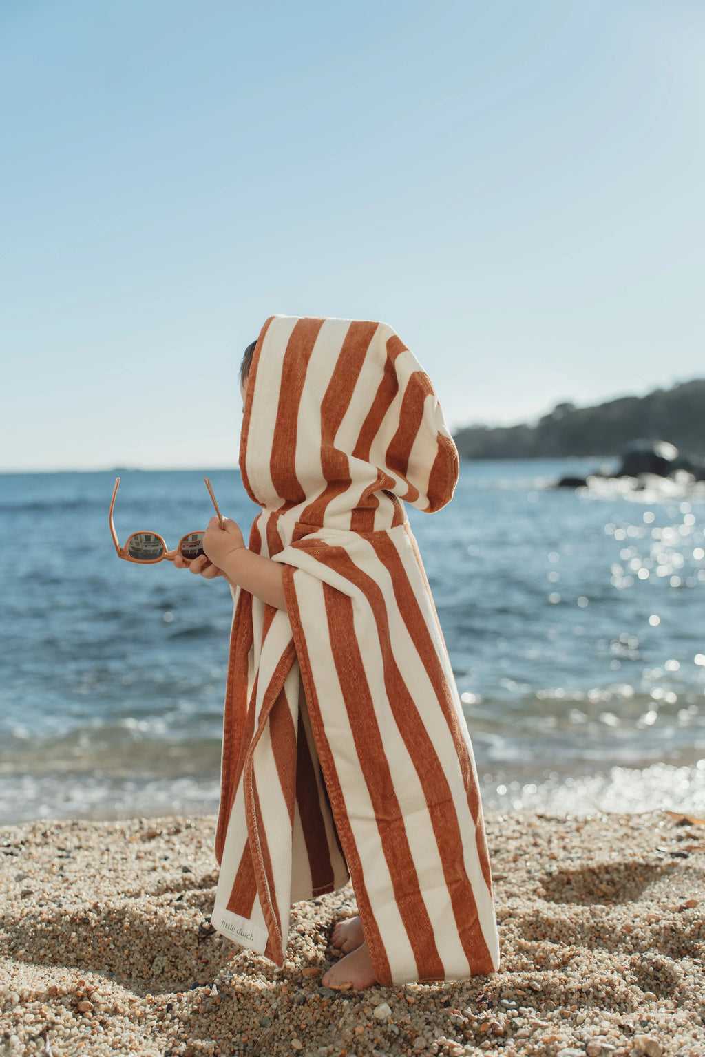 Poncho de Praia | Ocean World Brown Stripe