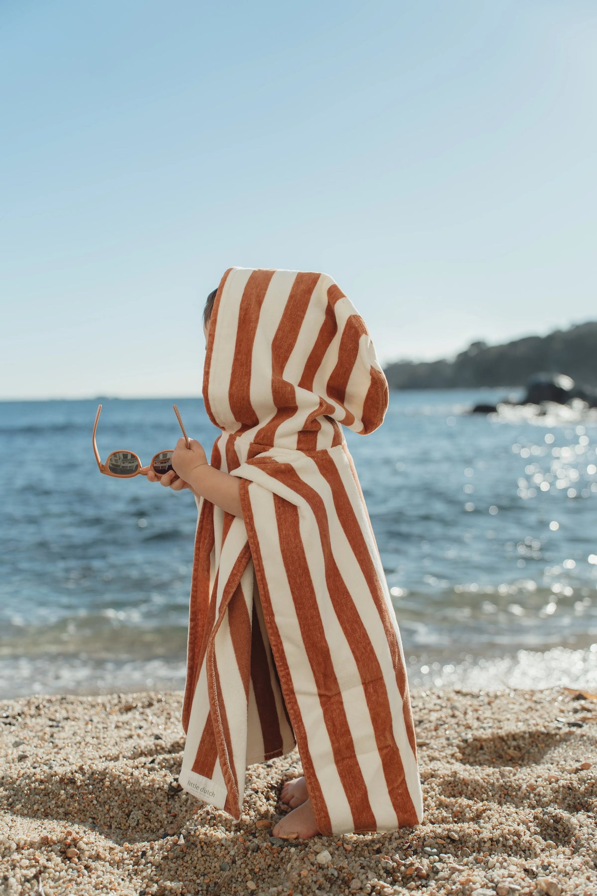 Poncho de Praia | Ocean World Brown Stripe