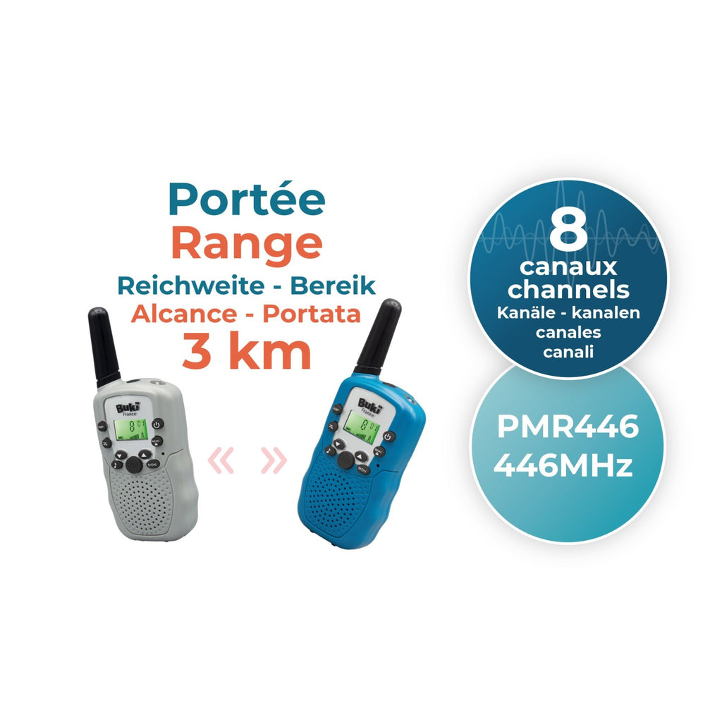 Walkie Talkie 3 km 8 Canais 10 Toques Buki - imagem 3