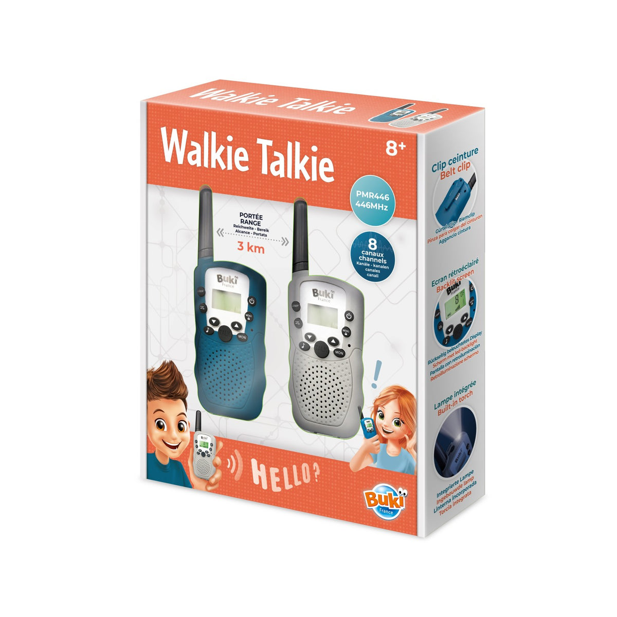 Walkie Talkie 3 km 8 Canais 10 Toques Buki