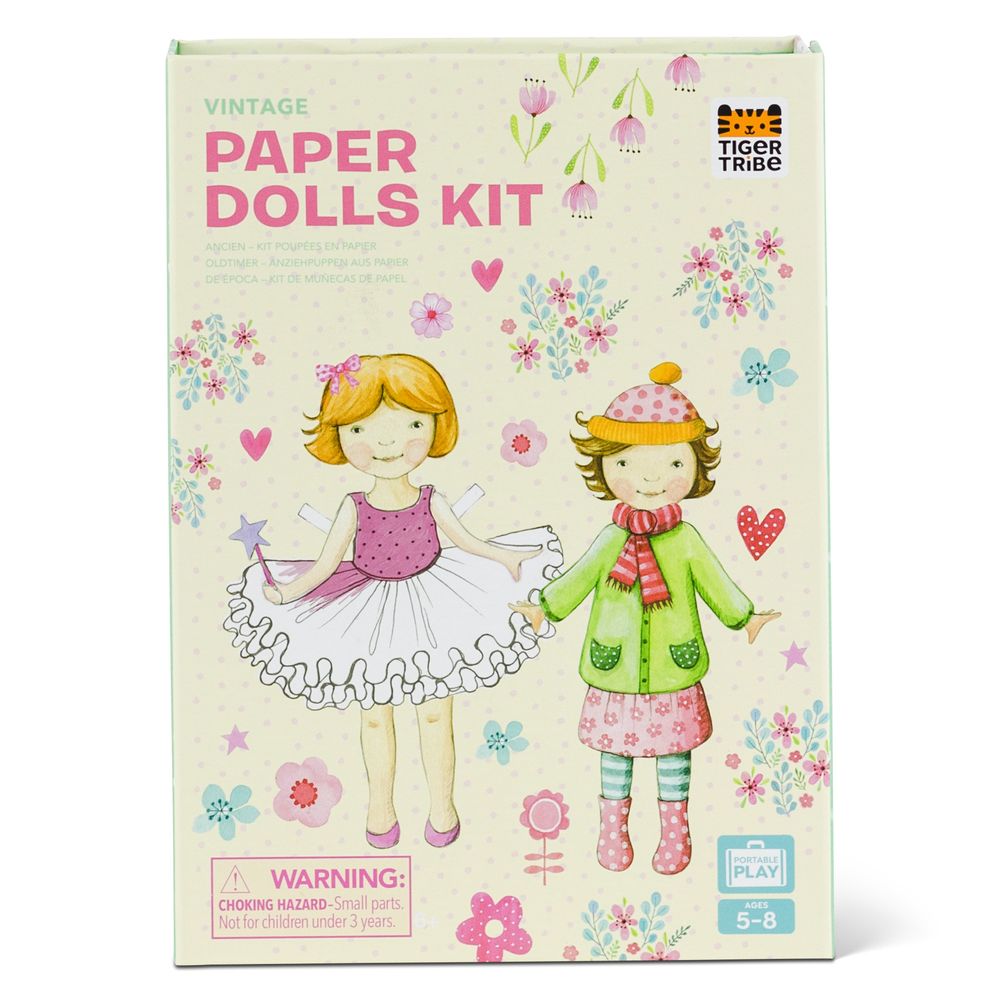 Kit Bonecas de Papel Vintage