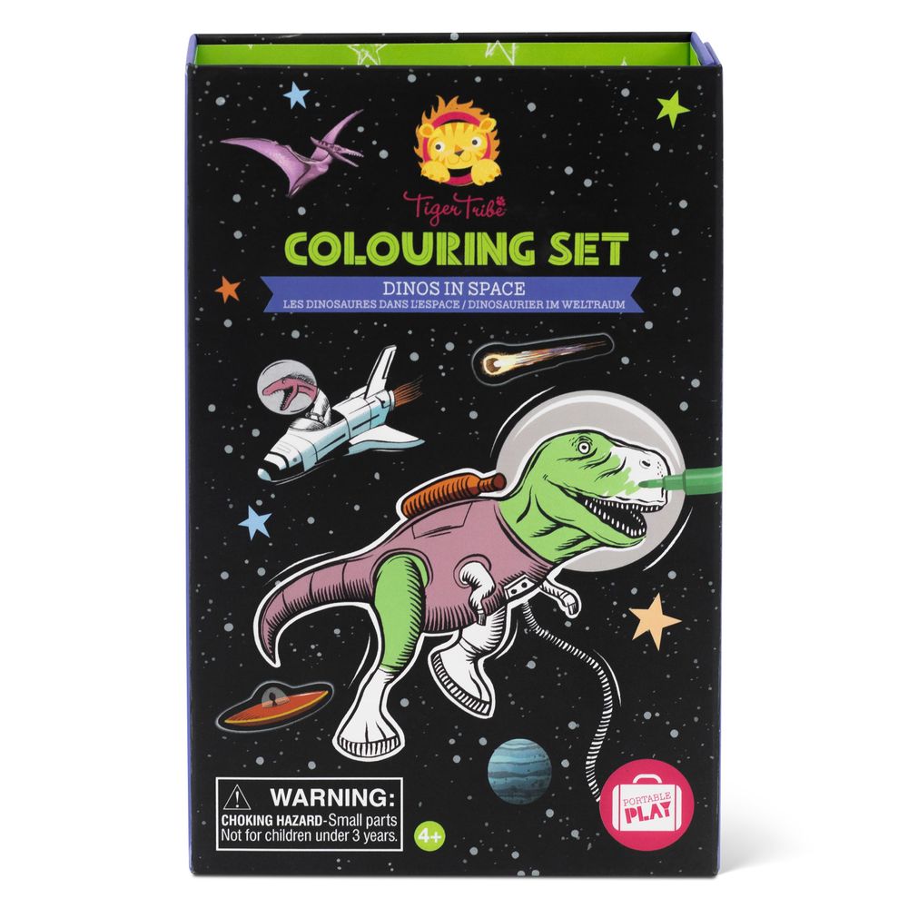 Set de Colorir Dinos in Space