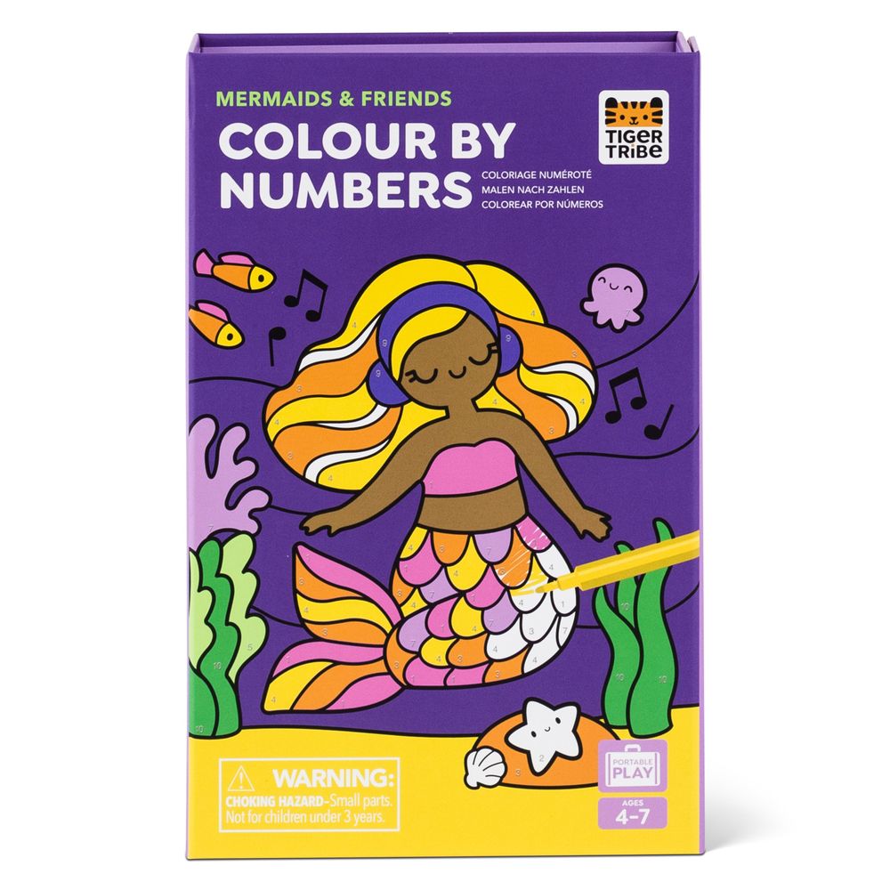 Colour By Numbers Mermaids and Friends