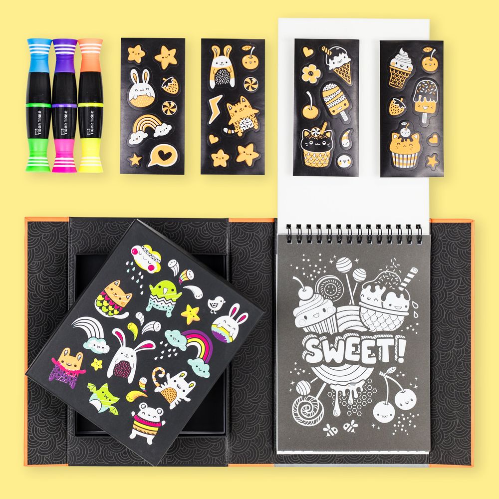 Neon Colouring Set Glow Friends