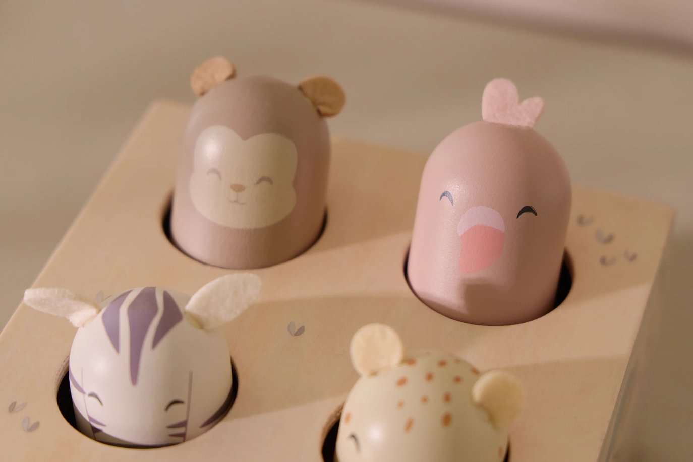 Brinquedo Pop-Up em Madeira | Verde | Safari Friends
