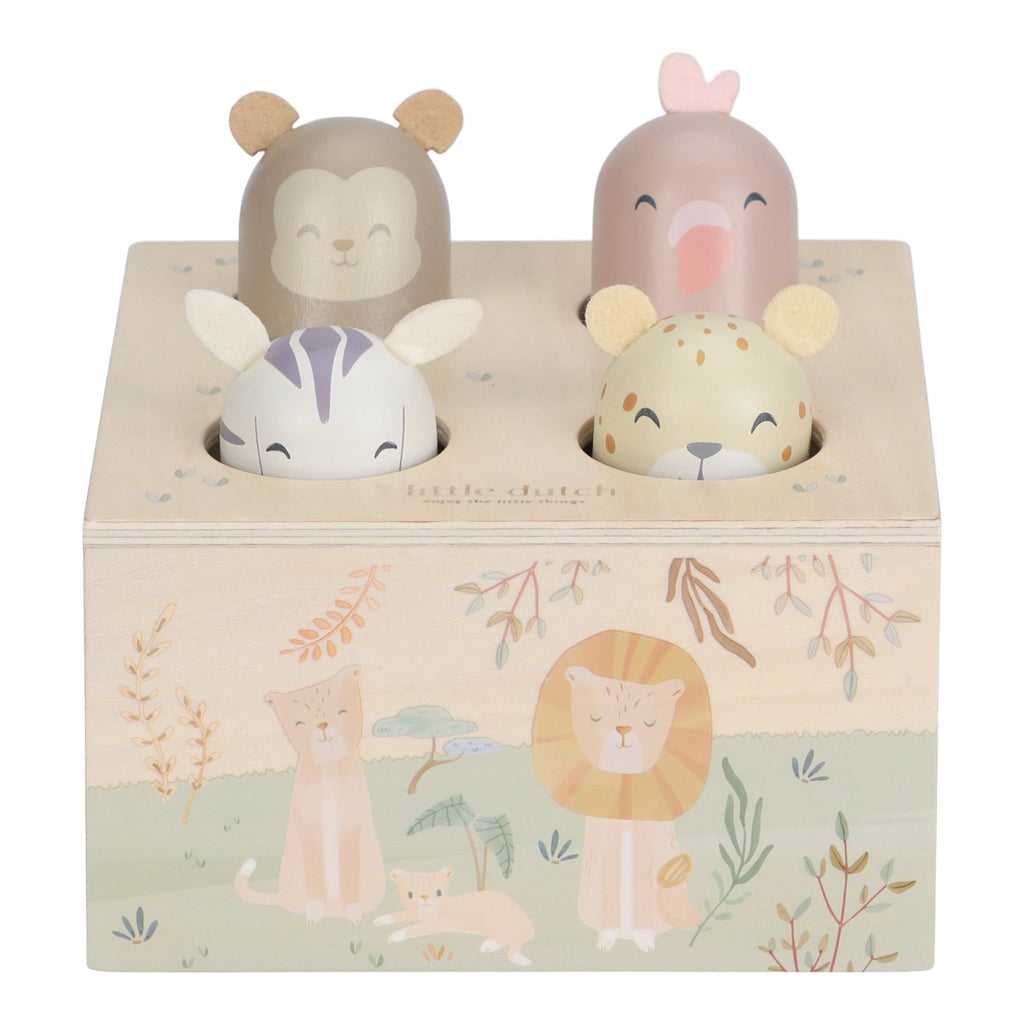 Brinquedo Pop-Up em Madeira | Verde | Safari Friends
