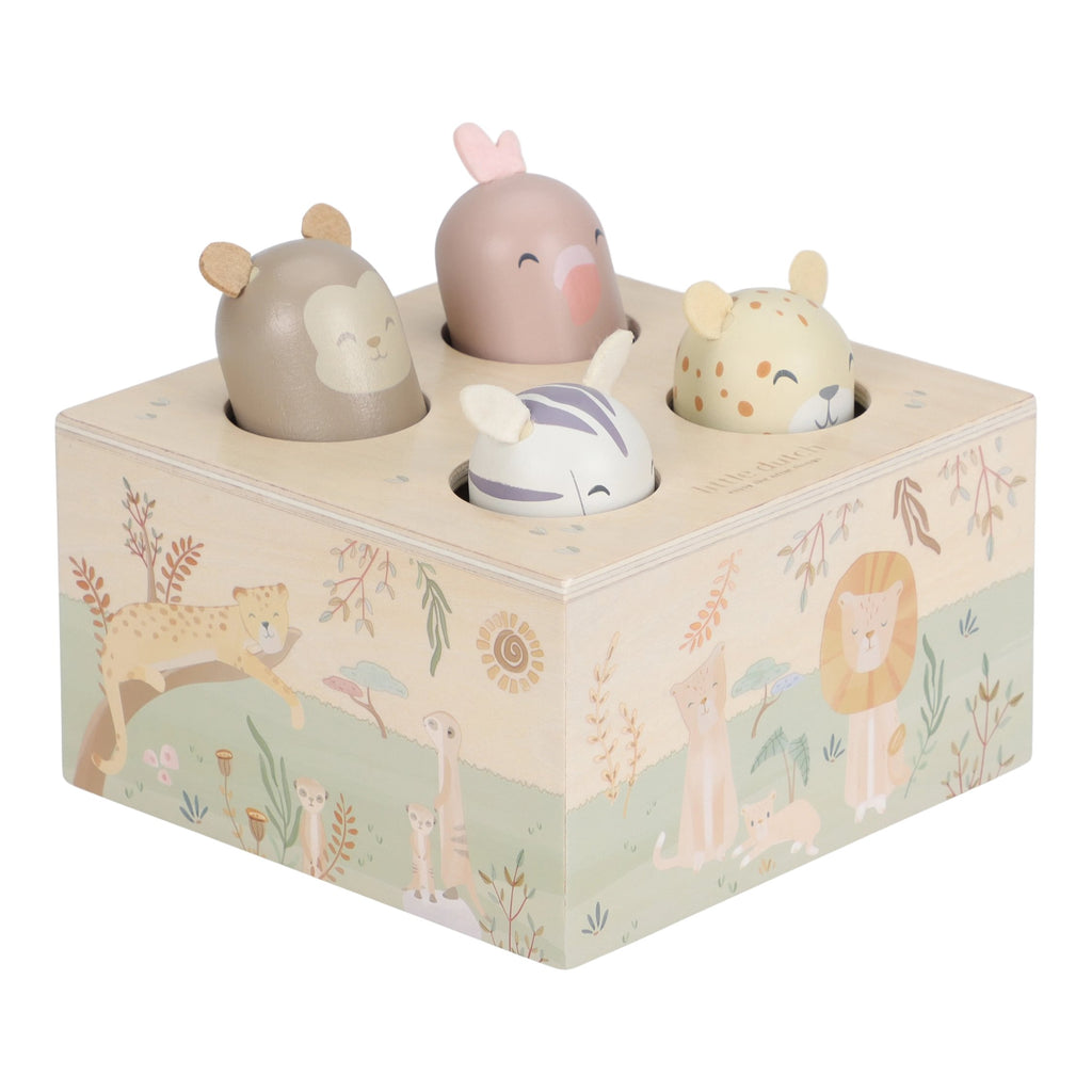 Brinquedo Pop-Up em Madeira | Verde | Safari Friends