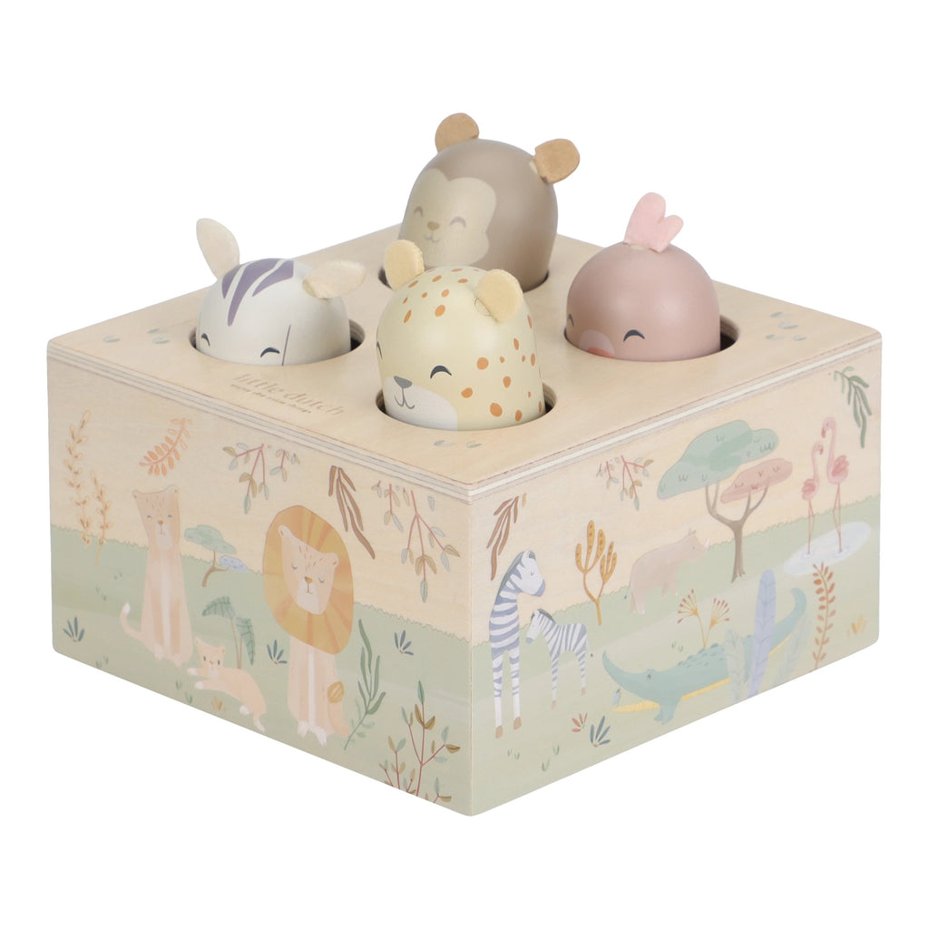 Brinquedo Pop-Up em Madeira | Verde | Safari Friends