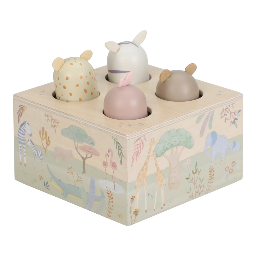 Brinquedo Pop-Up em Madeira | Verde | Safari Friends