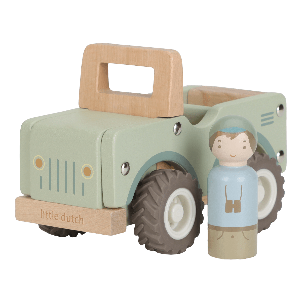 Carro em Madeira Safari Friends Little Dutch - fundo branco