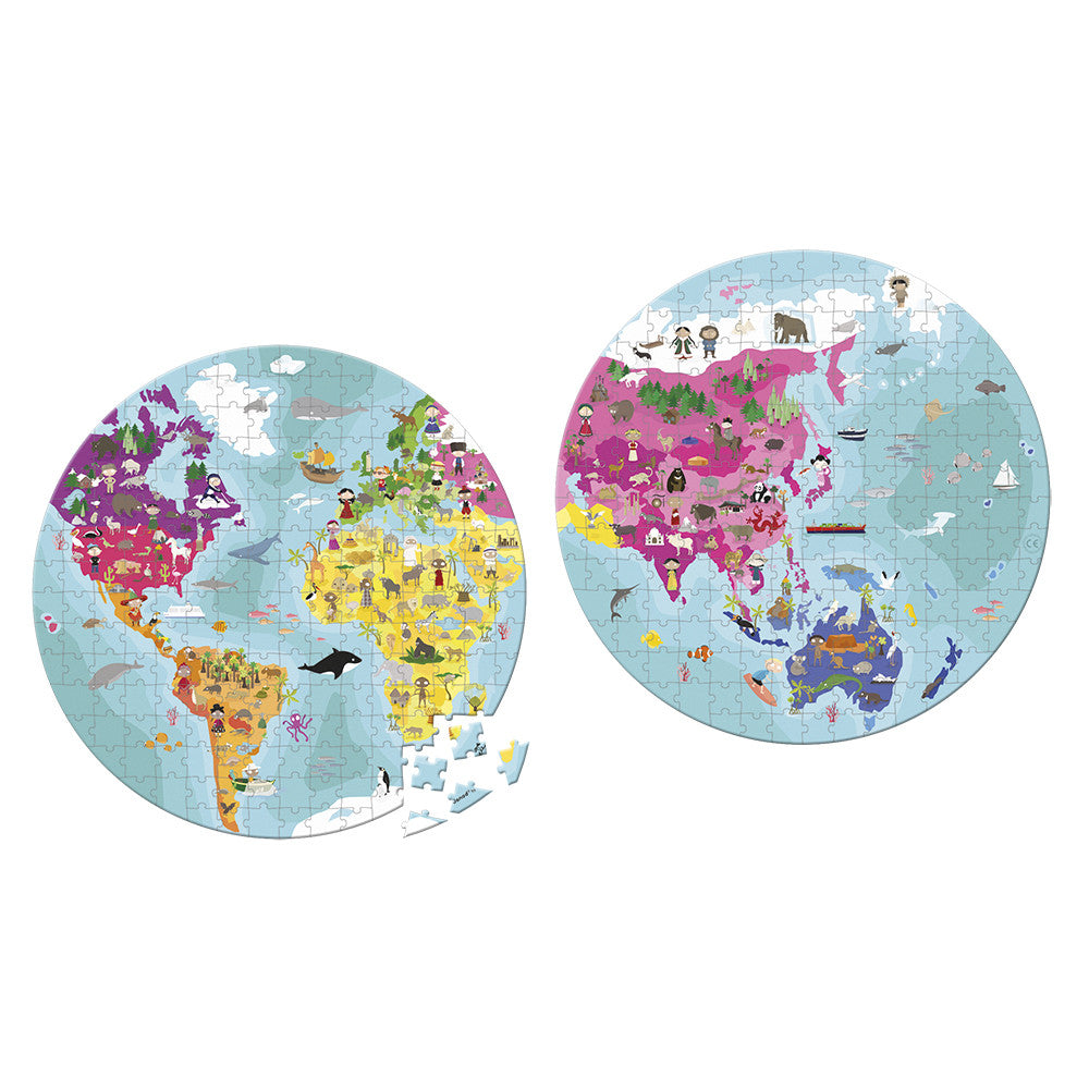 Puzzle | Mapa Mundo | Dupla Face