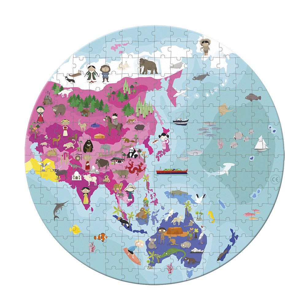 Puzzle | Mapa Mundo | Dupla Face