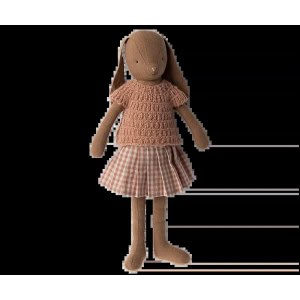 Bunny | Size 3 | Chocolate Brown | Knitted shirt and skirt