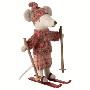 Winter mouse with ski set | Big sister | Rose