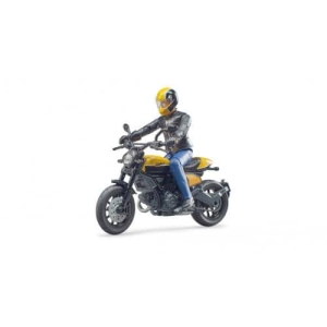 Mota Ducati Scrambler com piloto
