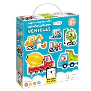 Progressive Puzzles| Construction Vehicles