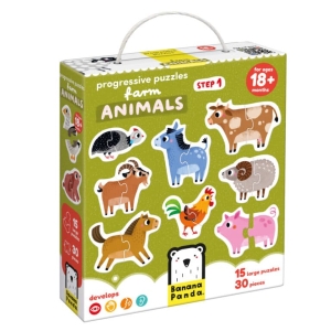 Progressive Puzzles | Farm Animals