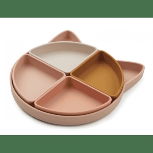 Prato Silicone com Divisória | Arne | Cat rose multi mix