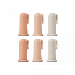 Pack 6 Finger Toothbrush | Simon | Rose Mix