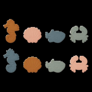 Mini Bath Math | Pack 8 | Paola | Sea creature / Mustard multi mix
