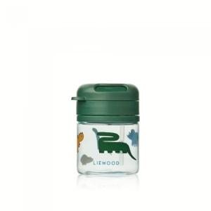 Cup | Pavia Tritan Straw | 280ml | Dinosaurs / Mist