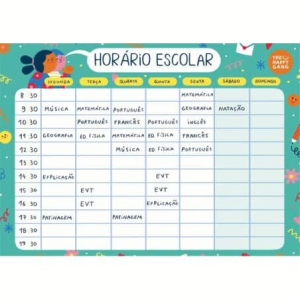 Horário Escolar Magnético | Happy Colors