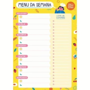Bloco Menu Semanal | Happy Colors
