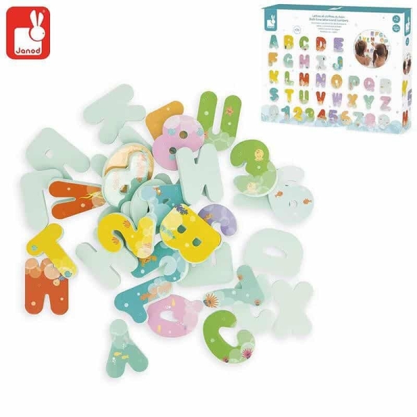 Janod Играчка за баня Букви и цифри J04709