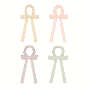 Pack de 4 Scrunchies | Summer Stripes Bow | Bright Multi