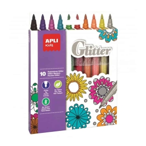 Canetas Feltro | Glitter | 10 cores