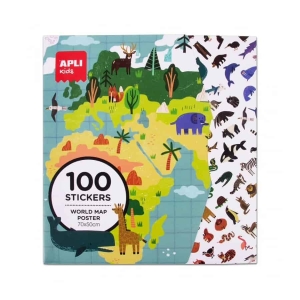 Giant Poster | 100 stickers | Mapa Mundo