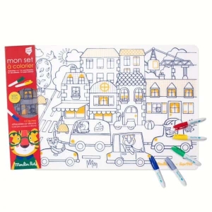 LES POPIPOP | Individual em Silicone para Colorir | Moulin Roty & Super Petit