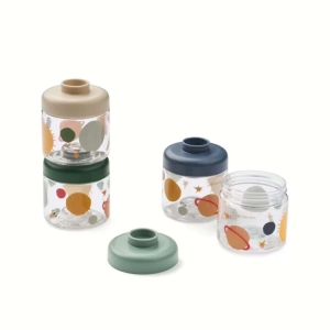 Pack 4 caixas | Dominique Baby Food Tritan | Universe / Classic navy