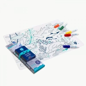 Individual em Silicone | Coral | Wildlife Collection | Pulseira Blue + 5 Marcadores Apagáveis