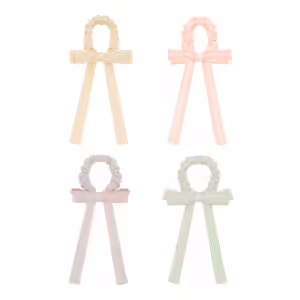 Pack de 4 Scrunchies | Summer Stripes Bow | Bright Multi