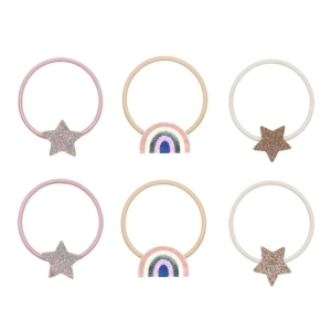 Pack 6 elásticos | Rainbow | Star | Pink Multi