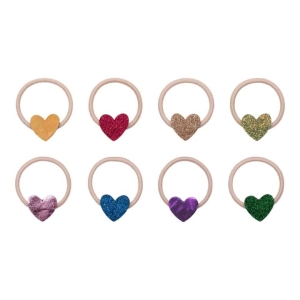 Pack 8 mini elásticos | Jazzy Heart | Bright Multi