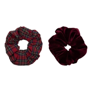 Pack 2 scrunchies | Giant Tartan | Red