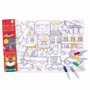 LES POPIPOP | Individual em Silicone para Colorir | Moulin Roty & Super Petit