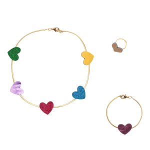 Conjunto de Acessórios | Heart | Bright Multi